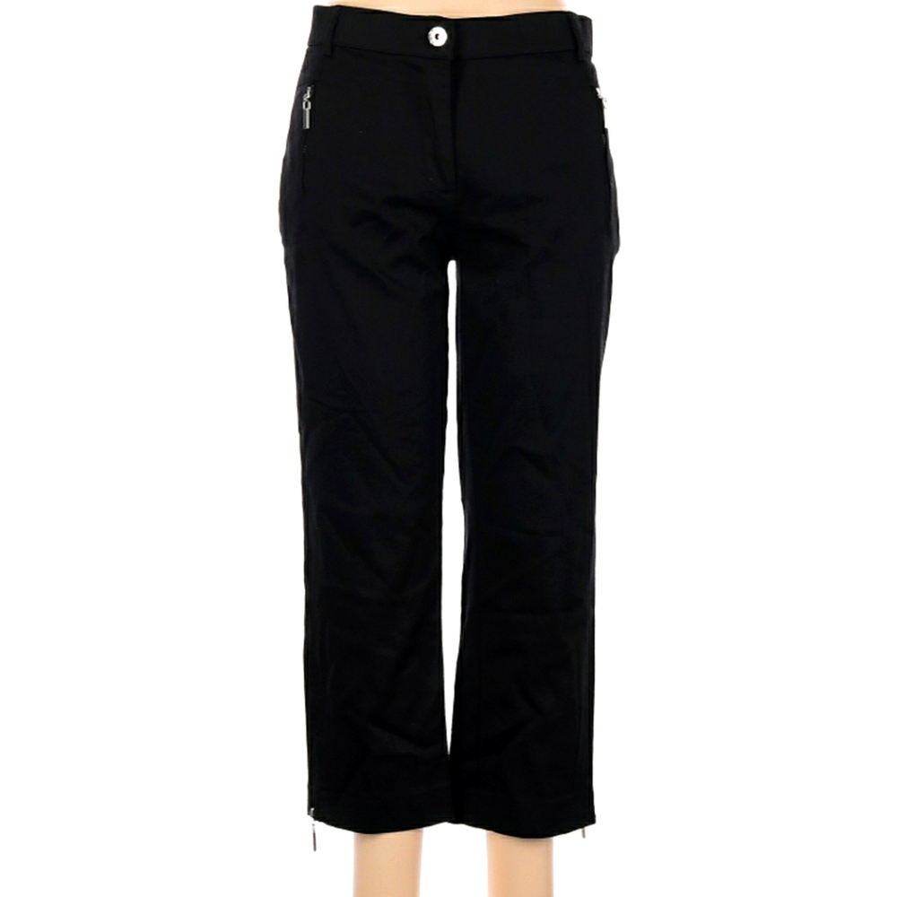 Adam Jacobs Black Cropped Zipper Pants